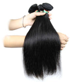 straight hair bundles with middle part