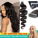 body wave tape in extensions