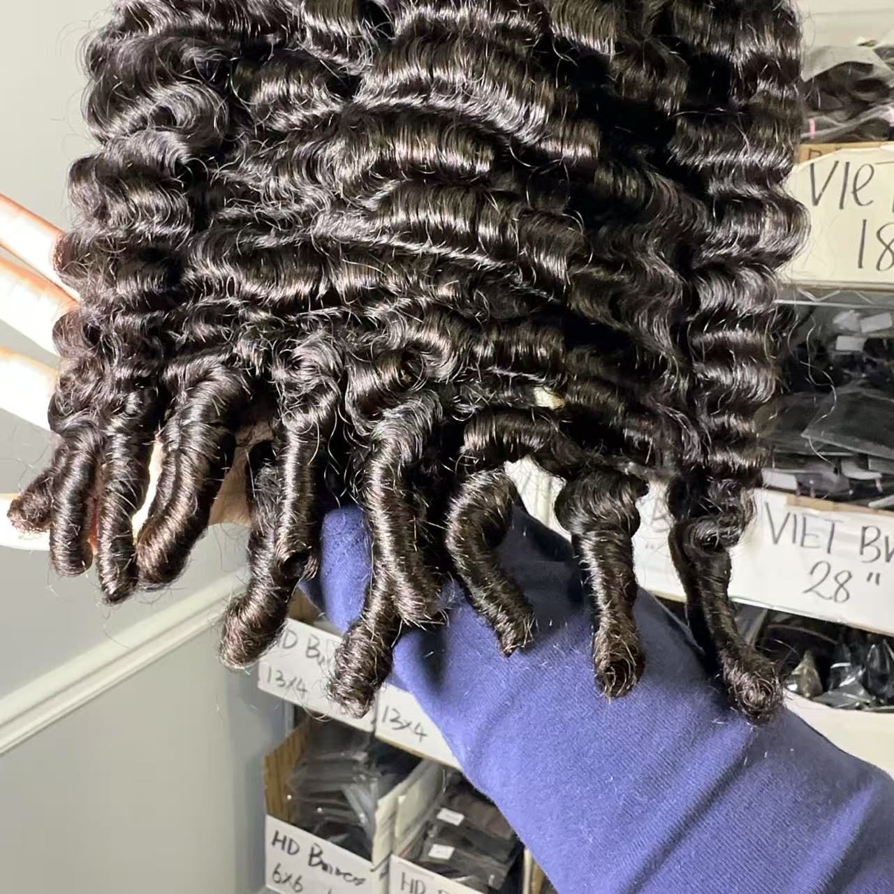 Raw Vietnamese Burmes curly bundles