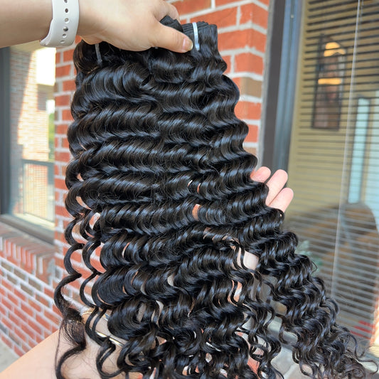 Virgin Indian Hair Bundles Deep Wave