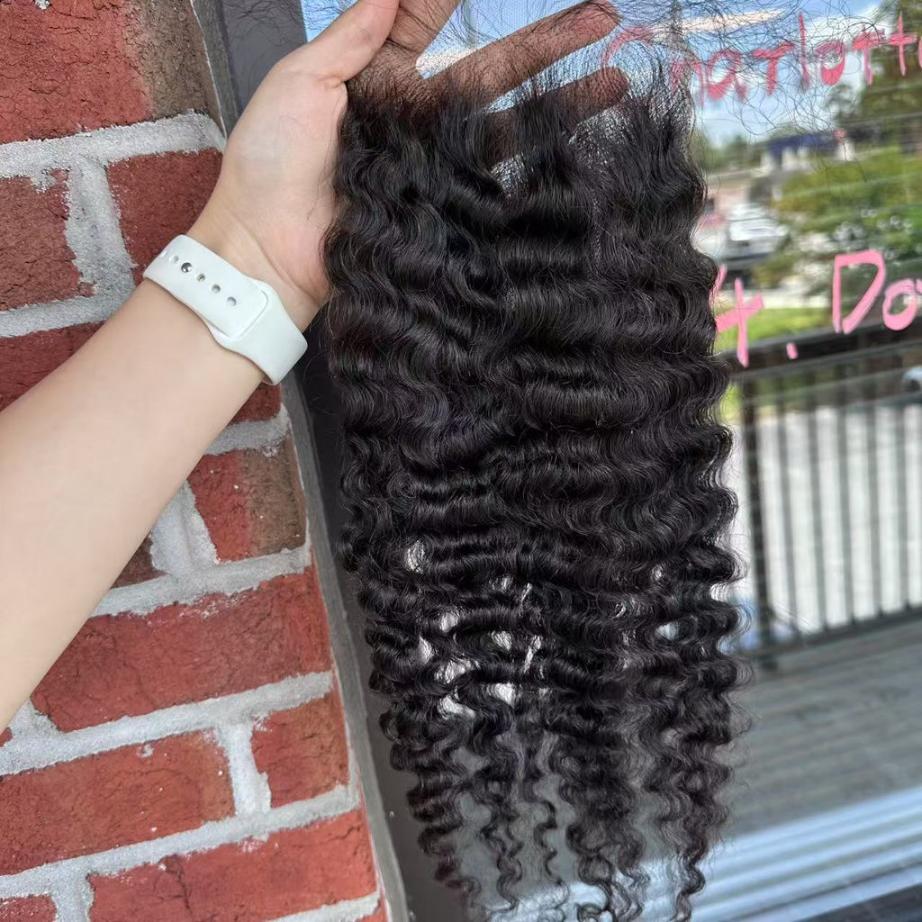 5x5 HD Burmese curly Human Hair Lace Closure