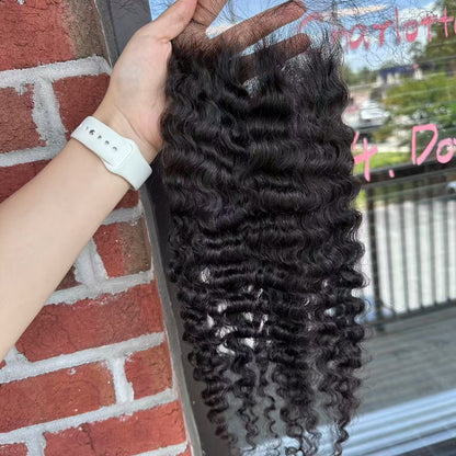 5x5 HD Burmese curly Human Hair Lace Closure