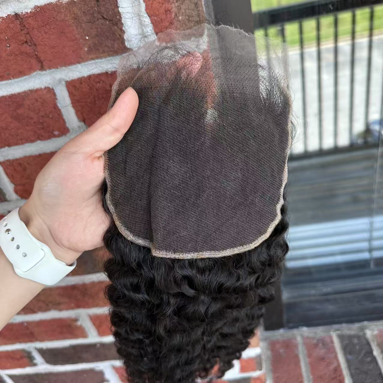 5x5 HD Burmese curly Human Hair Lace Closure