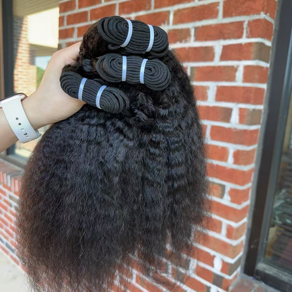 Virgin Indian Hair Bundles Kinky Straight