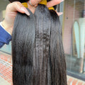 Raw Brazilian Yaki Straight Human Hair Bundles (Yellow band)