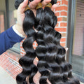 Raw Brazilian Loose Wave  Human Hair Bundles (Yellow band)