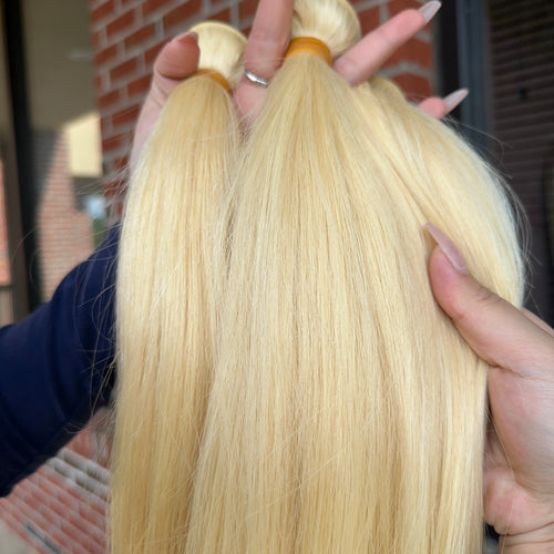 Raw Brazilian #613 Straight Human Hair Bundles (Yellow band)