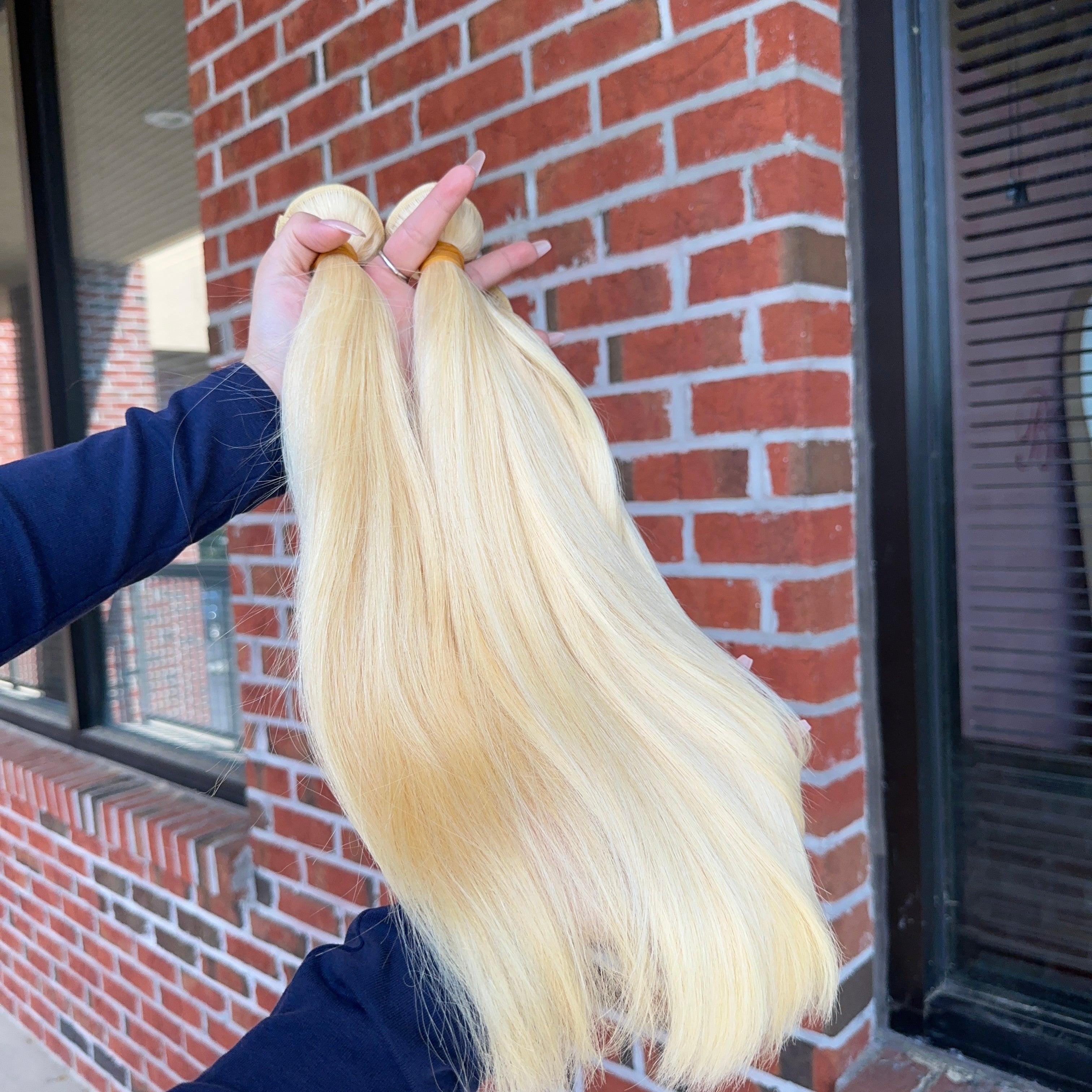 Raw Brazilian #613 Straight Human Hair Bundles (Yellow band)