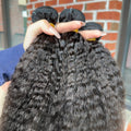 Raw Brazilian Kinky Straight Human Hair Bundles (Yellow band)