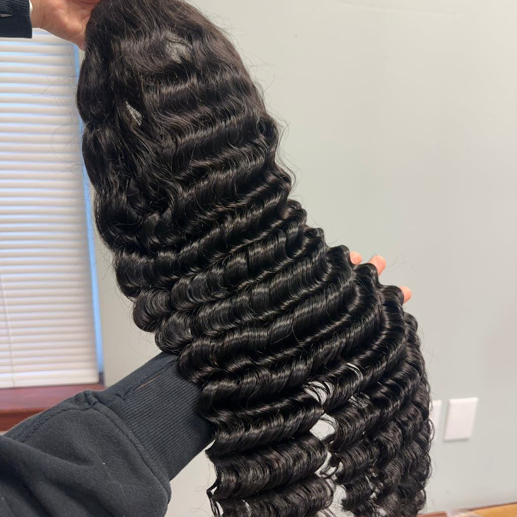 Virgin Deep Wave HD Lace Wig 5x5 Closure, 13x4 & 13x6 Lace Front Human Hair Wig