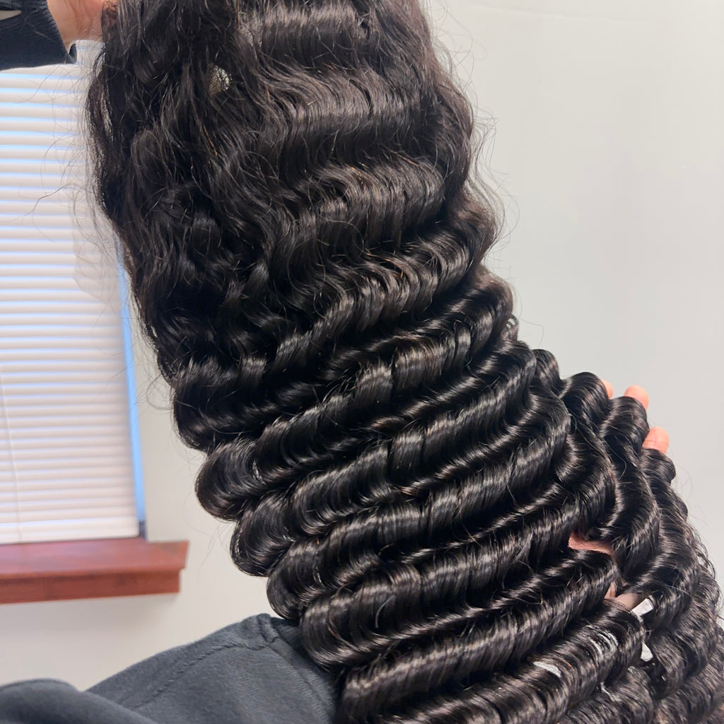 Virgin Deep Wave HD Lace Wig 5x5 Closure, 13x4 & 13x6 Lace Front Human Hair Wig