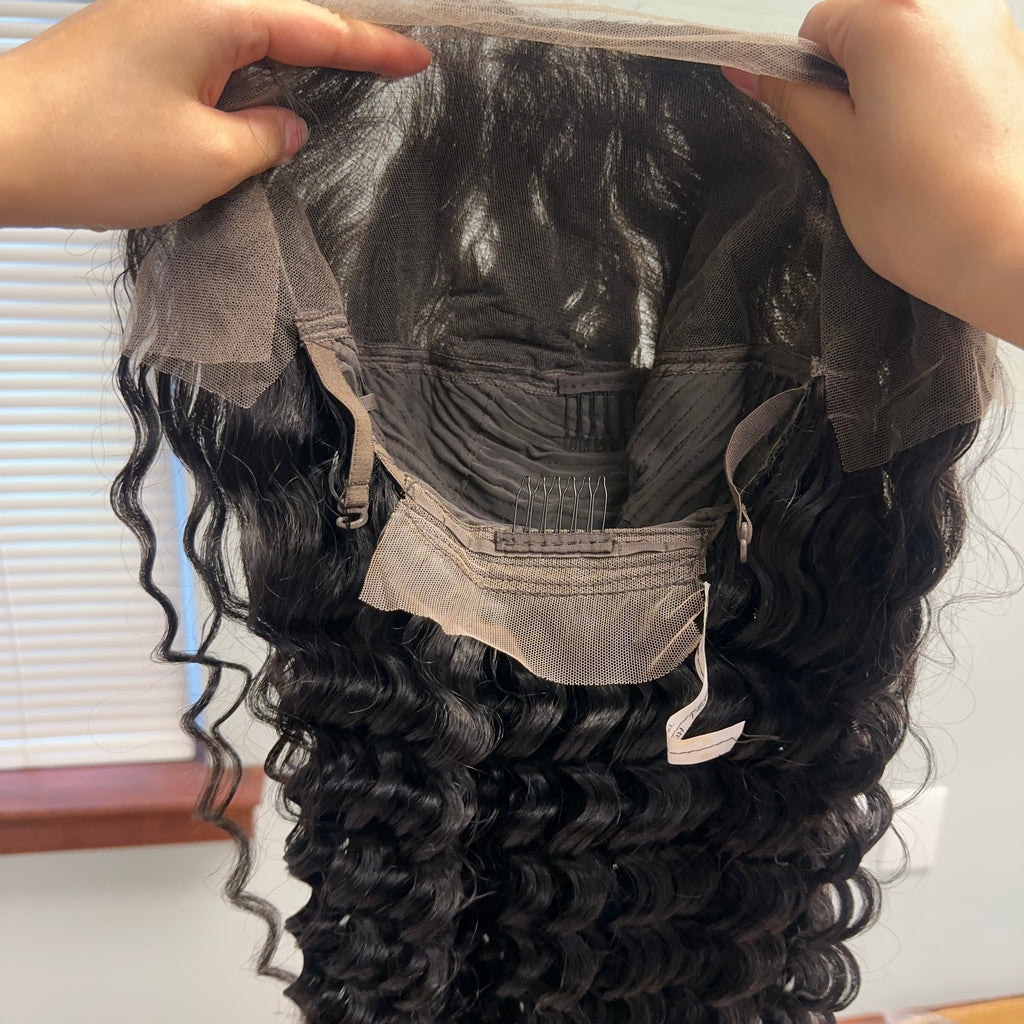 Virgin Deep Wave HD Lace Wig 5x5 Closure, 13x4 & 13x6 Lace Front Human Hair Wig