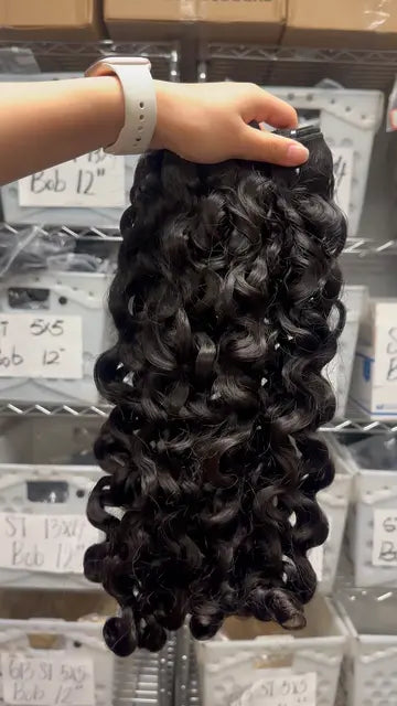 Raw Indian Curly Human Hair Bundles（Pink band) NEW❗️❗️❗️