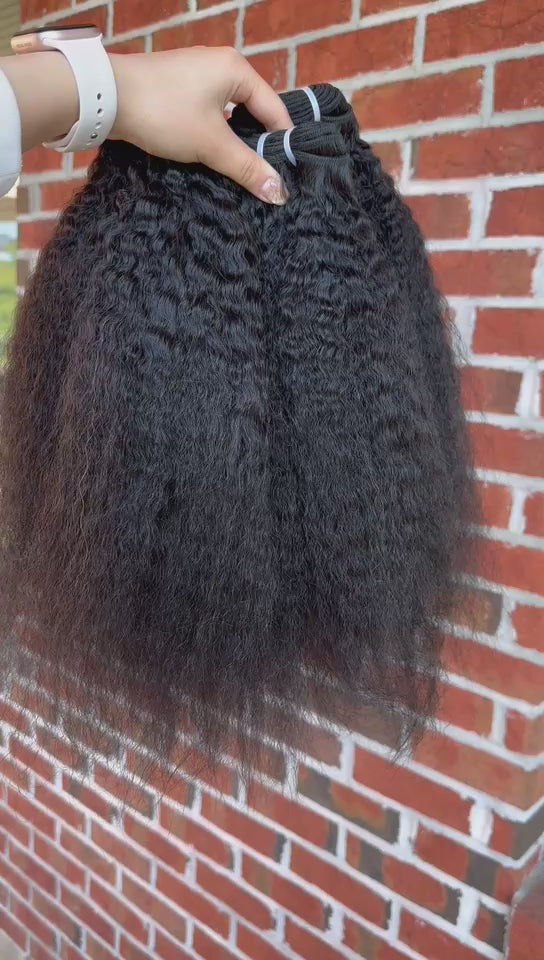 Virgin Indian Hair Bundles Kinky Straight
