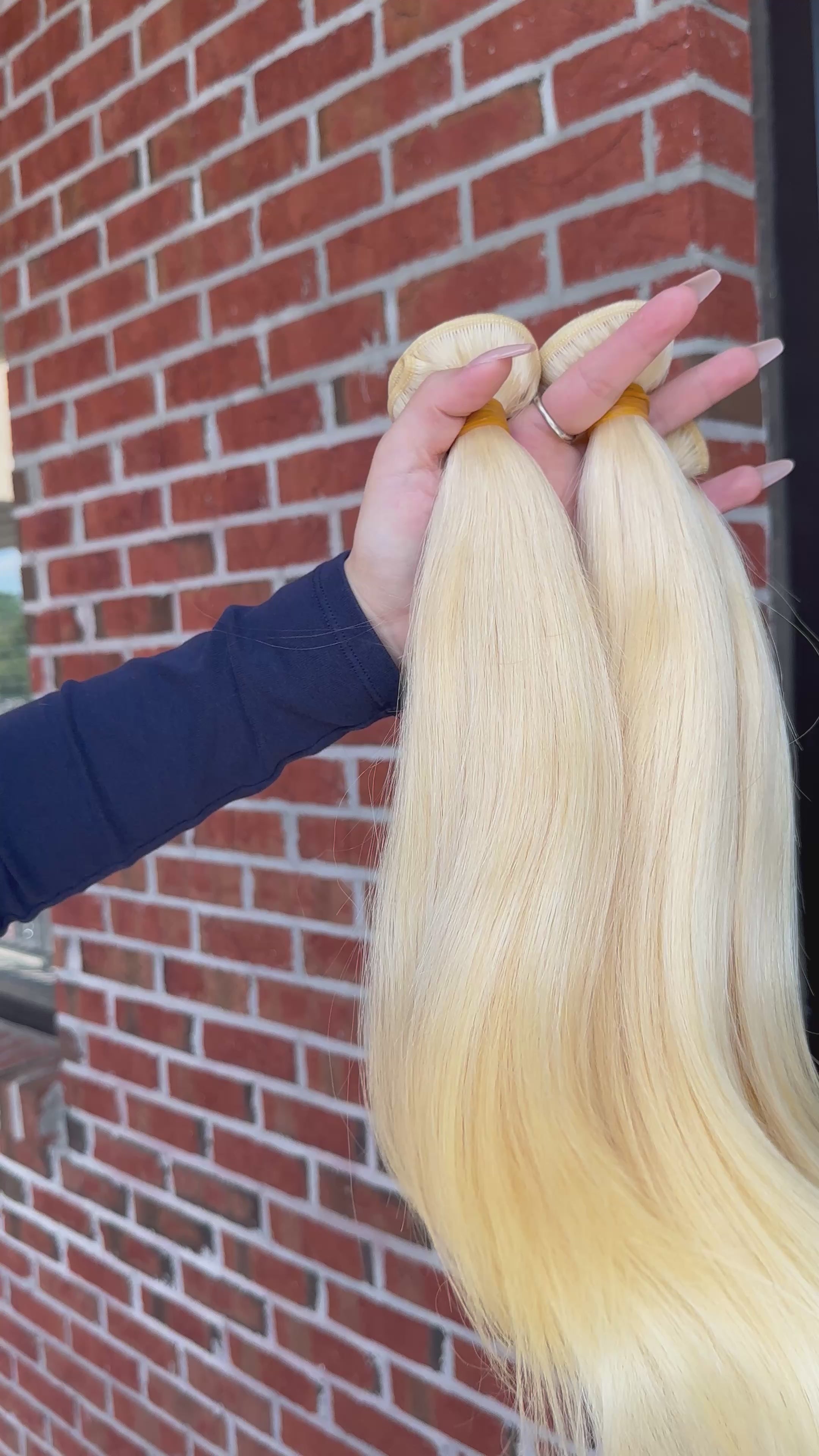 Raw Brazilian #613 Straight Human Hair Bundles (Yellow band)