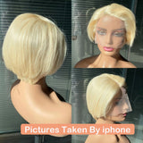 short blonde pixie wig