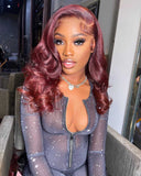 lace front wigs burgundy