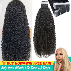 kinky curly tape in hair extensions