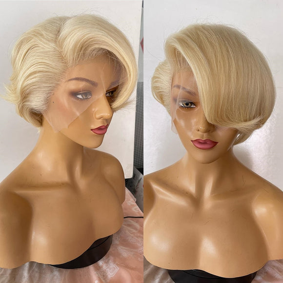 blonde pixie cut wig