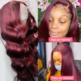 burgundy lace wig