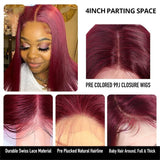 burgundy bone straight hair
