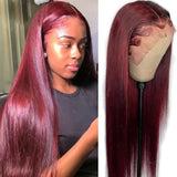 99j straight lace front wig