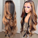 honey blonde lace front wig