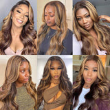 honey blonde highlights wig