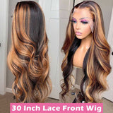 Highlight inch lace front wig