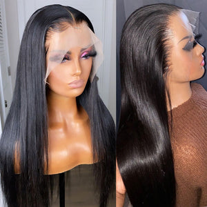 straight wig with frontal